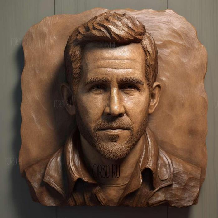 Ryan Reynolds 1 stl model for CNC